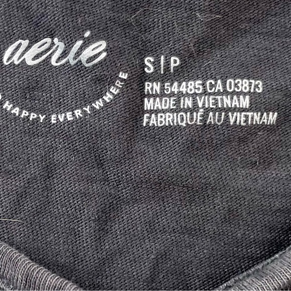 Aerie Dark Gray Crop Top - Picture 2 of 3